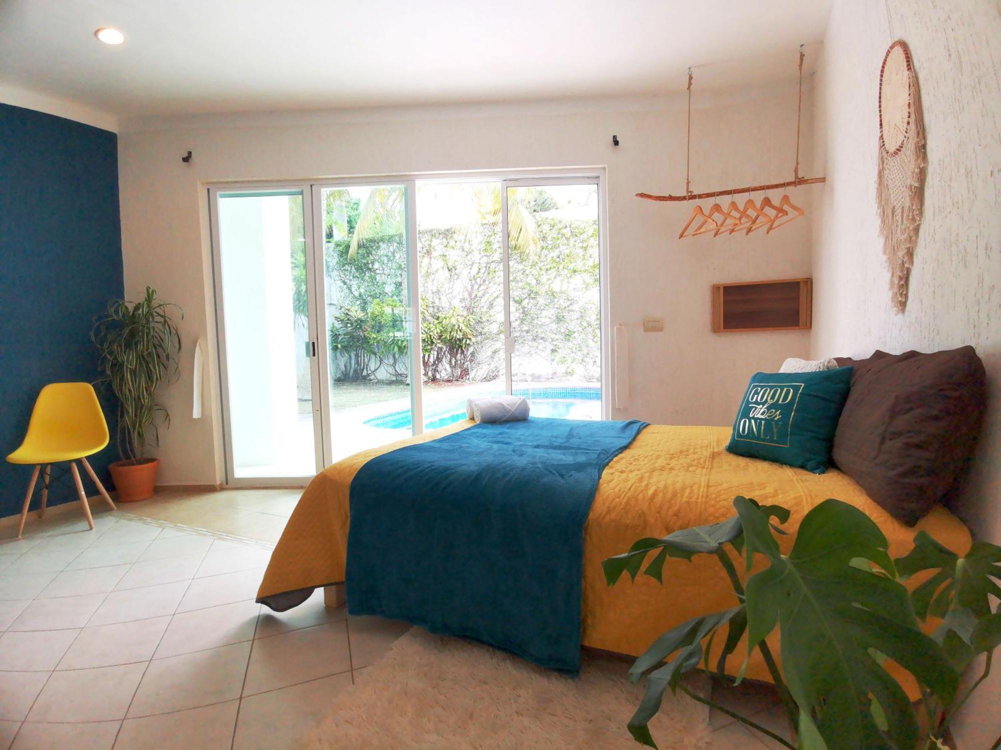 Beautiful & Cozy Near Beach Apartment Pool & Kingsize Bed Cancún Habitación foto