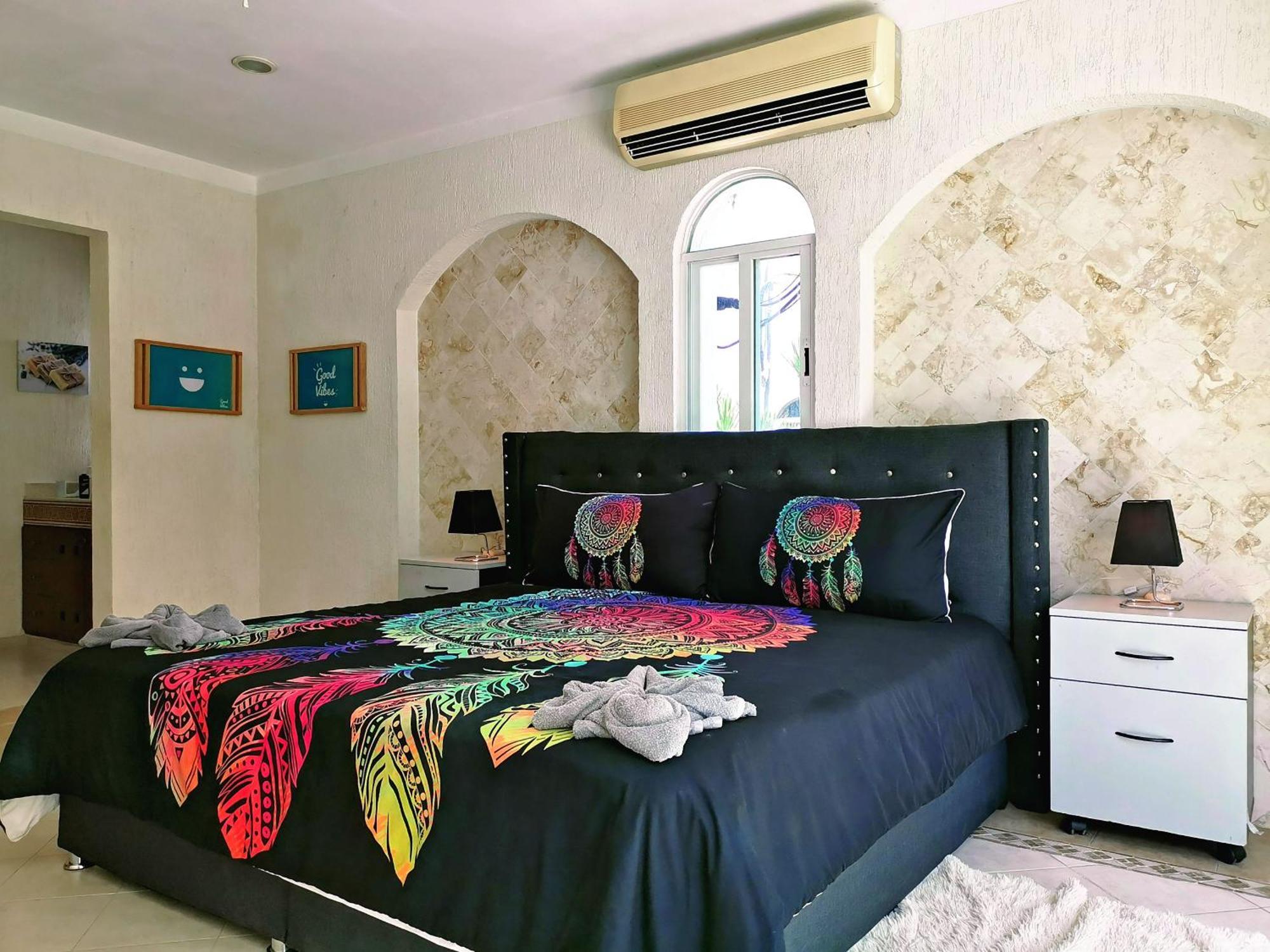 Beautiful & Cozy Near Beach Apartment Pool & Kingsize Bed Cancún Habitación foto
